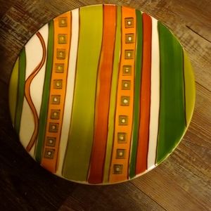 Set of 2 dinner plates lupo hand crafted and painted
